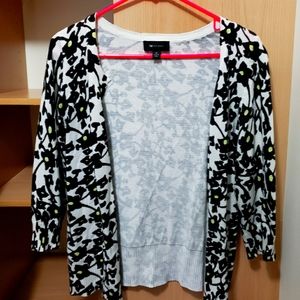 Black and white floral sweater
